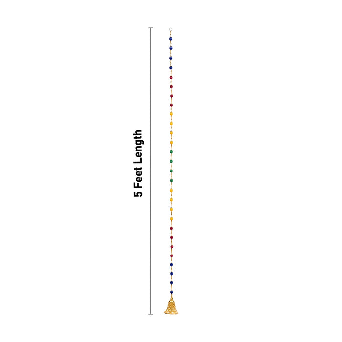 Fancy Toran - 5 Feet | 2 Pcs / Thoranam/ Door Hanging Toran/ Beads Design Bandanwar for Home Entrance