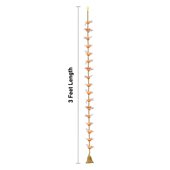 Side Toran Pair - 3 Feet | 2 Pcs/ Side Thoran/ Flower Design Thoranam/ Artificial Toran for Door Decor