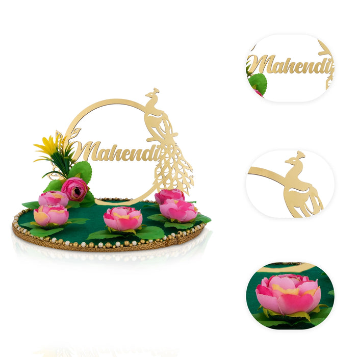 Haldi Platter - 7 x 9.5 Inches | Haldi Box/ Decorative Plate/ Wedding Platter for Haldi & Mehendi Ceremony