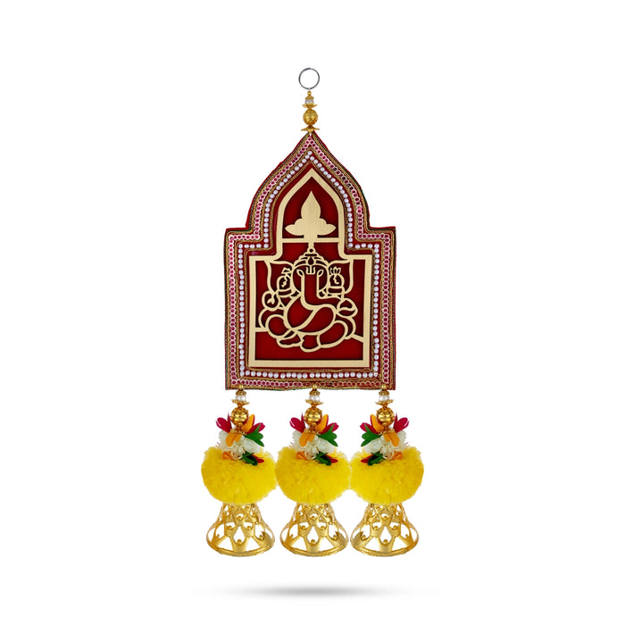 Ganesha Wall Hanging - 16 Inches | 2 Pcs / Sri Ganapathy Wall Hanger for Home & Pooja Space