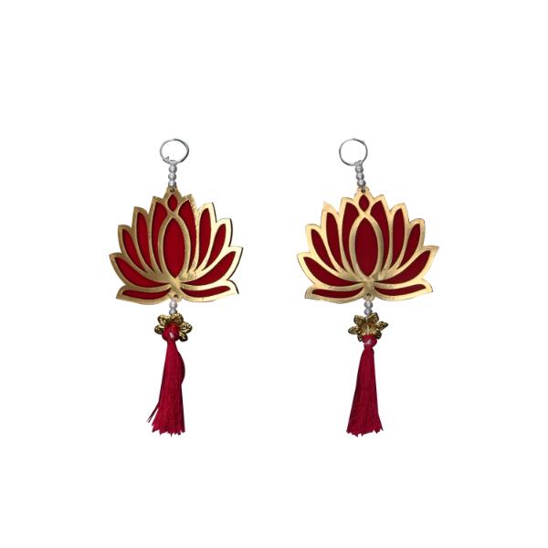 Lotus Wall Hanging  - 8 Inches |  Toran/ Thoranam/ Lotus Door Hanger for Home Decor - Toran