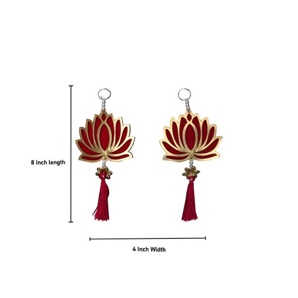 Lotus Wall Hanging  - 8 Inches |  Toran/ Thoranam/ Lotus Door Hanger for Home Decor - Toran