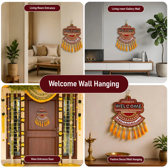 Decorative Wall Hanging - 12 Inches | Decorative Piece for Main door, Living room & Festive Decor