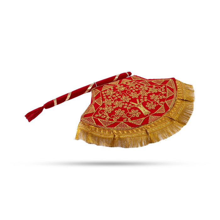 Visiri - 17 x 11 Inches | Decorative Visiri / Hand Fan for Deity Decor