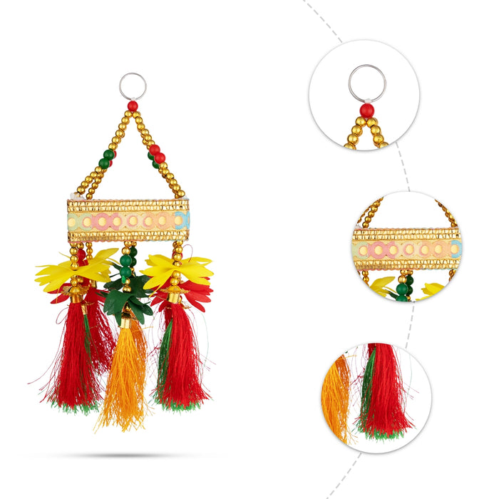 Decorative Wall Hanging - 7 Inches | Multicolour Beads Design Jhumar / Wall Hanging Jhoomar for Festive Decor