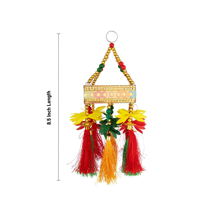 Decorative Wall Hanging - 7 Inches | Multicolour Beads Design Jhumar / Wall Hanging Jhoomar for Festive Decor