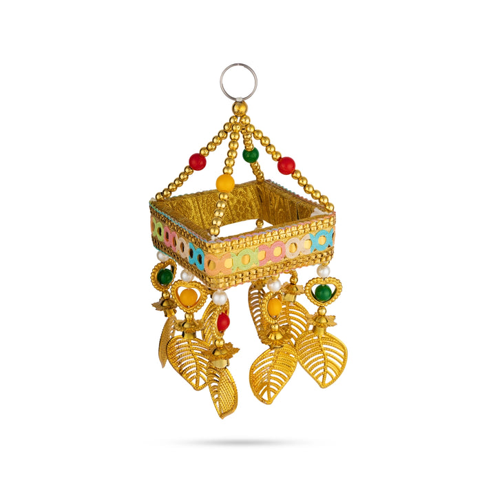 Jhumar Wall Hanging - 7 Inches | Decorative Hanging / Elegant Accent for Weddings, Festivals & Interior Styling