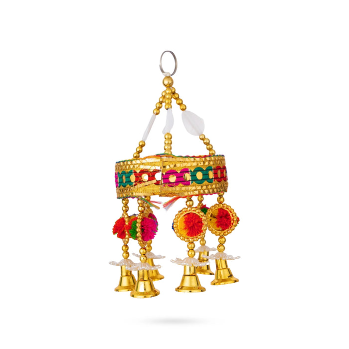 Jhoomar Decorative Hanging - 6 Inches | Traditional Ceiling Decor / Hanging for Home, Temple & Cultural Events