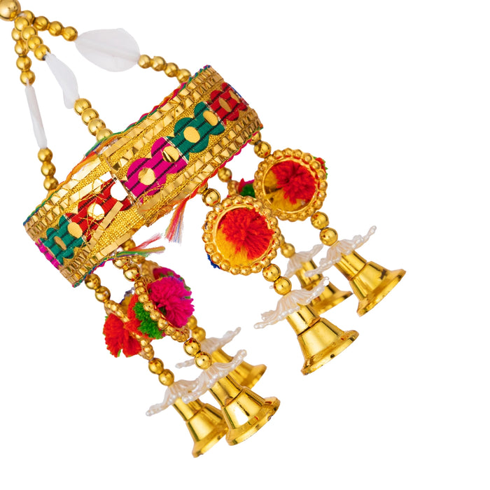 Jhoomar Decorative Hanging - 6 Inches | Traditional Ceiling Decor / Hanging for Home, Temple & Cultural Events