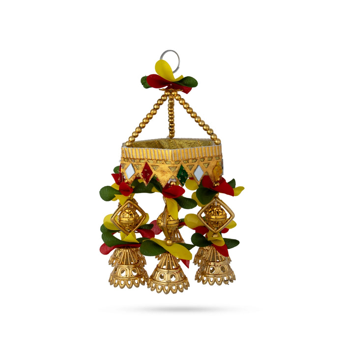 Jhumar Wall Decor - 7.5 Inches | Elegant Hanging Ornament / Decorative Jhoomar for Living Room & Entrance