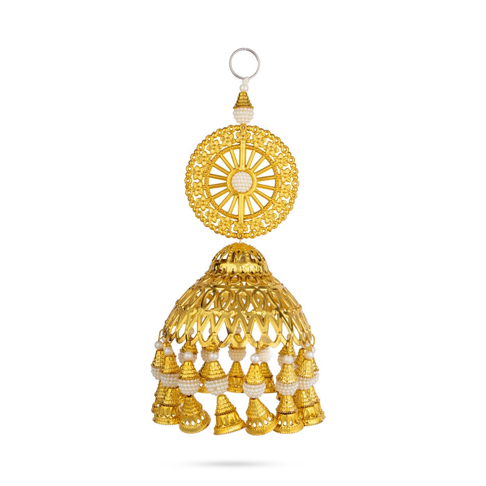 Traditional Jhumar - 9 Inches | Decorative Wall Hanging / Elegant Home Decor for Festivals & Special Occasions