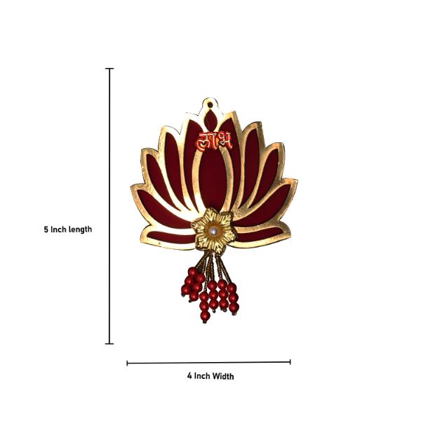 Lotus Wall Hanging  - 5 Inches |  Toran/ Thoranam/ Lotus Door Hanger for Home Decor - Toran