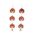 Lotus Wall Hanging Set - 17 Inches | 2 Pcs/ Toran/ Thoranam/ Lotus Door Hanger for Home Decor - Toran