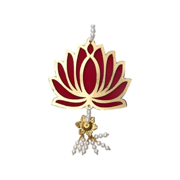 Lotus Wall Hanging Set - 17 Inches | 2 Pcs/ Toran/ Thoranam/ Lotus Door Hanger for Home Decor - Toran