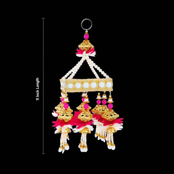 Designer Jhumar - 11 Inches | Wall Hanging/ Decorative Beads Jhoomar/ Jumar For Home Entrance & Interior Decor