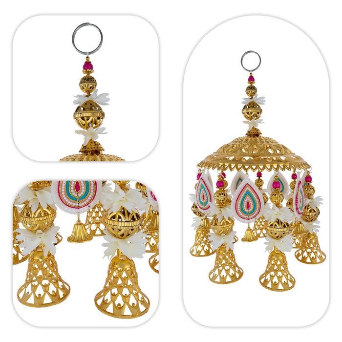 Jhumar Wall Hanging Decor - 11 Inches | Colorful Jhoomar / Decorative Hanging for Home & Temple