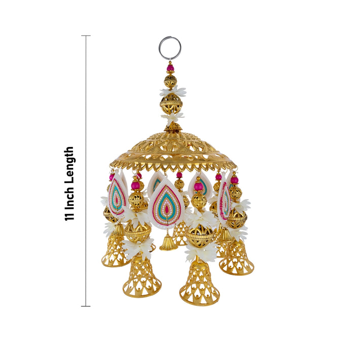 Jhumar Wall Hanging Decor - 11 Inches | Colorful Jhoomar / Decorative Hanging for Home & Temple
