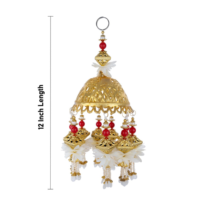 Traditional Jhumar - 12 Inches | Decorative Hanging Ornament / Jhoomar for Festivals, Weddings & Home Decor