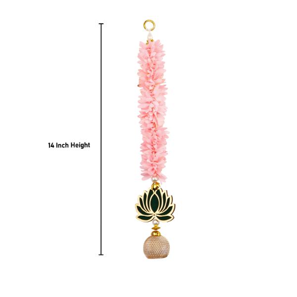 Toran Set - 14 Inches | 2 Pcs/ Lotus Design Side Thoranam/ Door Hanger for Home Decor - Toran