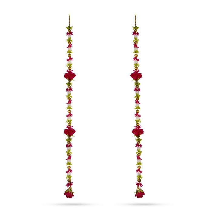 Fancy Toran - 5 Feet | 2 Pcs / Flower Thoran/ Bandanwar/ Door Hanging Toran For Home Entrance