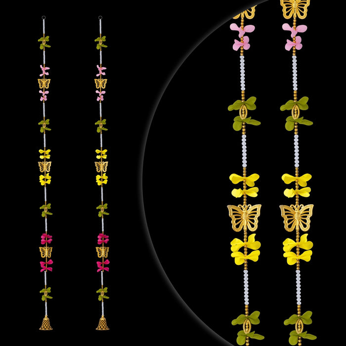 Fancy Toran - 5 Feet | 2 Pcs/ Decorative Thoran/ Bandanwar/ Door Hanging Toran For Home Entrance