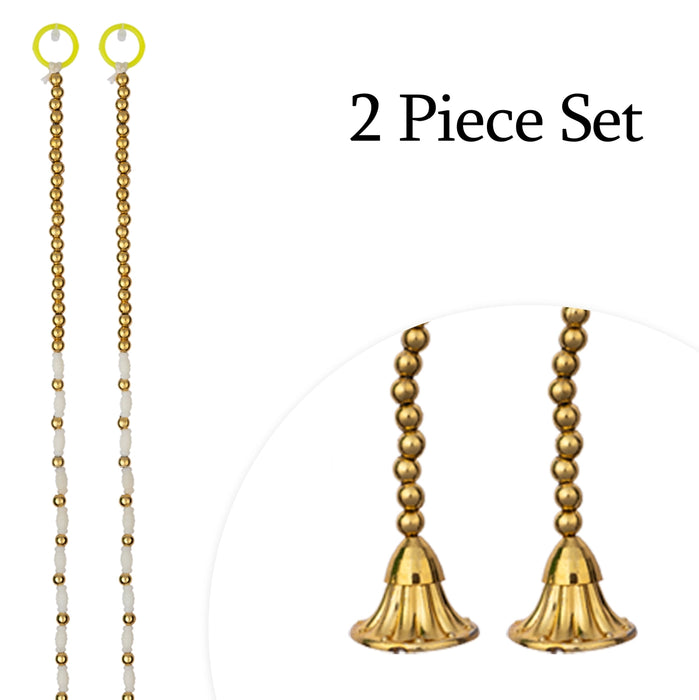 Side Toran - 5 Feet | 2 Pcs / Beads Design Thoranam / Bandhawar / Artificial Flower Toran for Home Entrance