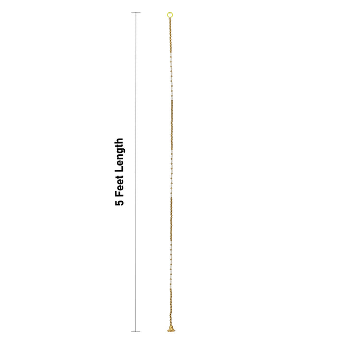 Side Toran - 5 Feet | 2 Pcs / Beads Design Thoranam / Bandhawar / Artificial Flower Toran for Home Entrance