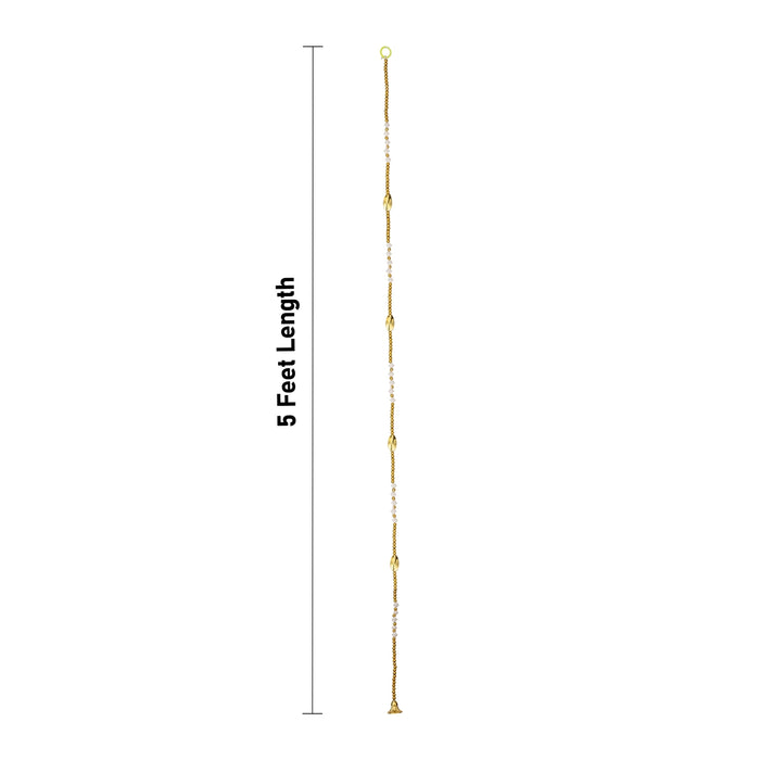 Fancy Ladi - 5 Inches | 2 Pcs / Bandanwar / Beads Design Thoranam / Artificial Toran for Door Decor