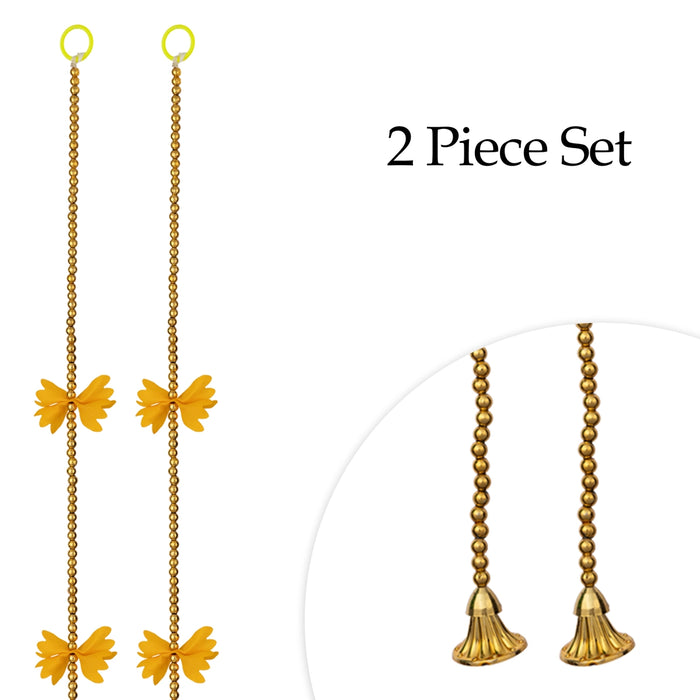 Side Toran - 5 Feet | 2 Pcs / Beads With Flower Design Thoran/ Artificial Toran for Wall Hanging