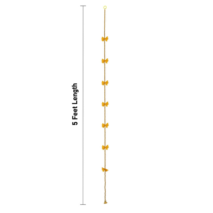 Side Toran - 5 Feet | 2 Pcs / Beads With Flower Design Thoran/ Artificial Toran for Wall Hanging