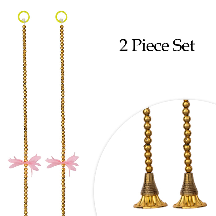 Side Toran - 5 Feet | 2 Pcs / Beads With Flower Design Thoran/ Artificial Toran for Wall Hanging