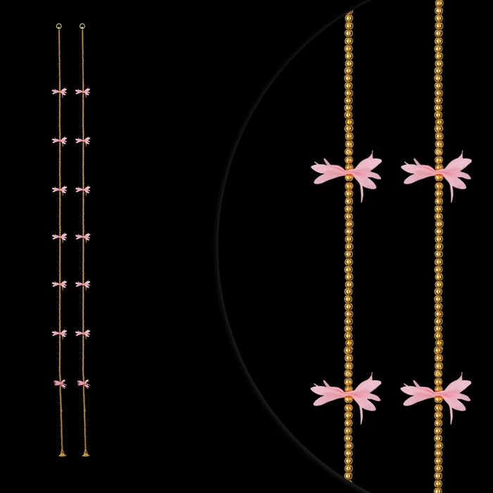 Side Toran - 5 Feet | 2 Pcs / Beads With Flower Design Thoran/ Artificial Toran for Wall Hanging