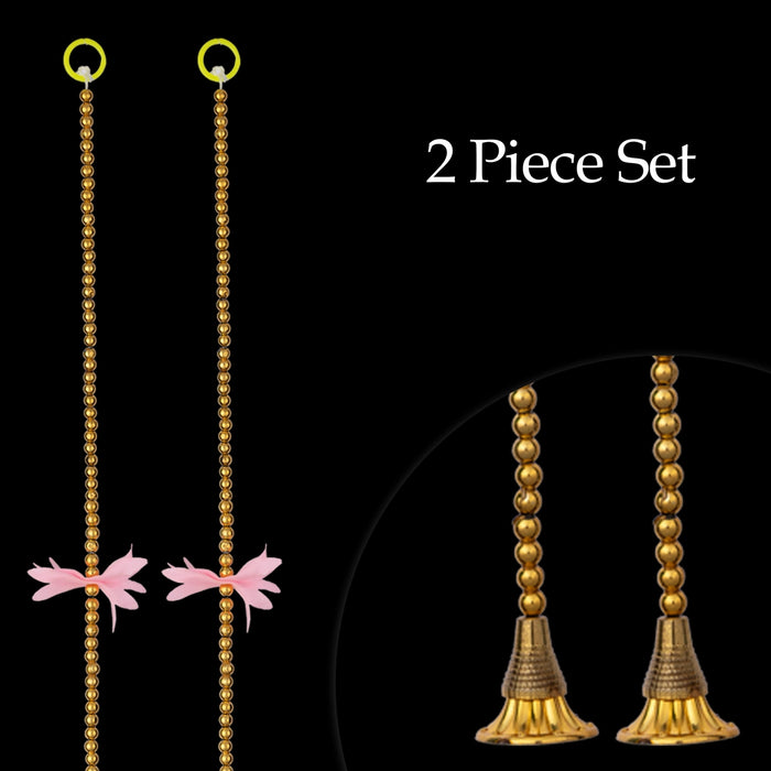 Side Toran - 5 Feet | 2 Pcs / Beads With Flower Design Thoran/ Artificial Toran for Wall Hanging