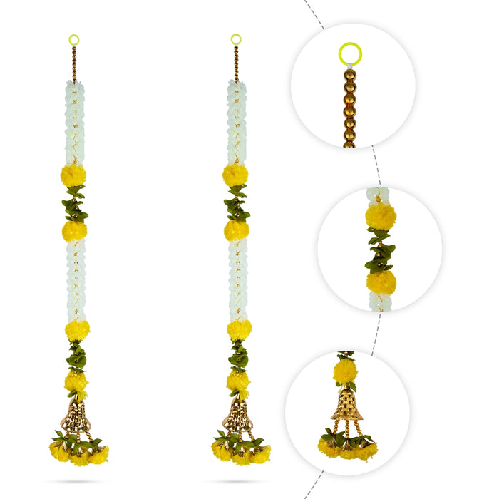 Fancy Toran - 3 Feet | 2 Pcs / Flower Thoran/ Bandanwar/ Door Hanging Toran For Home Entrance