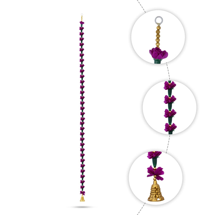 Side Toran - 5 Feet |2 Pcs / Flower Design Thoran/ Artificial Floral Toran for Home Decor