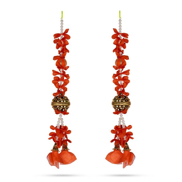 Side Toran Pair - 1 Feet | Flower Toran / Bandhawar / Artificial Thoranam for Home Decor/Assorted