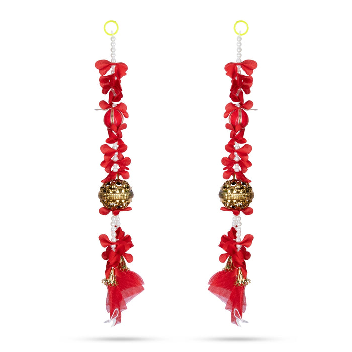 Side Toran Pair - 1 Feet | Flower Toran / Bandhawar / Artificial Thoranam for Home Decor/Assorted