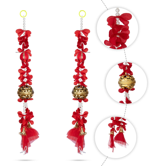Side Toran Pair - 1 Feet | Flower Toran / Bandhawar / Artificial Thoranam for Home Decor/Assorted