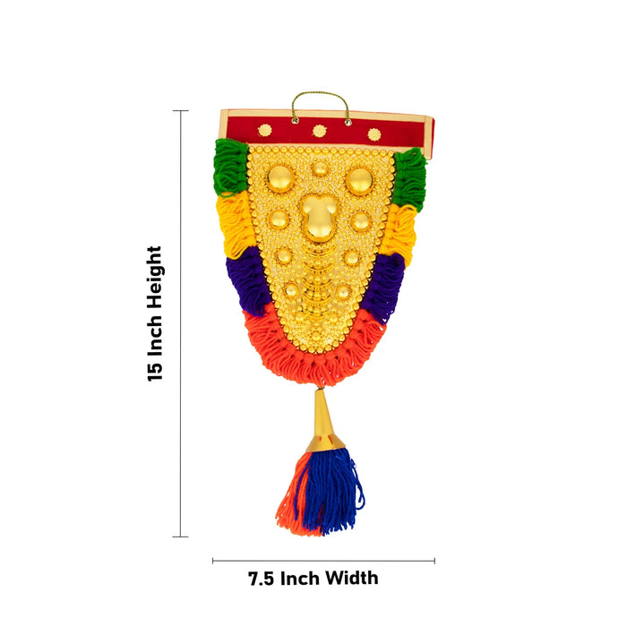 Decorative Nettipattam - 15 x 7.5 Inches | Traditional Wall Hanging/ Seeveli Nettipattam Decorative Hanging