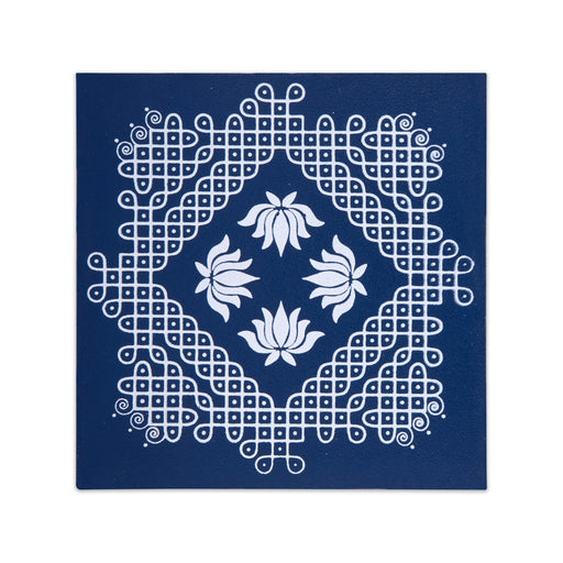 Pooja Chowki With Bush Leg - 4 x 4 Inches | Wooden Manai Palagai/ Bajot for Home - Pooja Aasan & Bajot & Pooja Mat