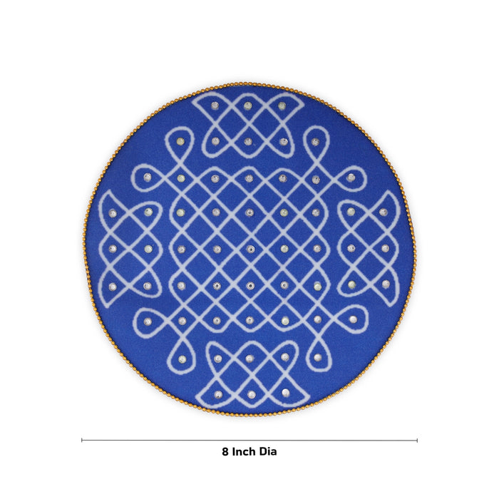 Kolam Stencil - 8.5 Inches | Velvet Rangoli Stencil/ Kolam Art Muggu Stencil for Floor Decor/ 18 Gms Approx