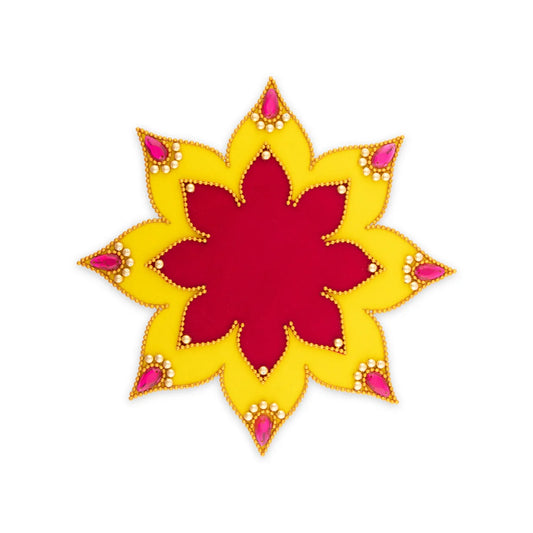 Rangoli Sticker - 8 Inches | Artificial Rangoli Design/ Kolam Stickers for Floor - Kolam & Rangoli