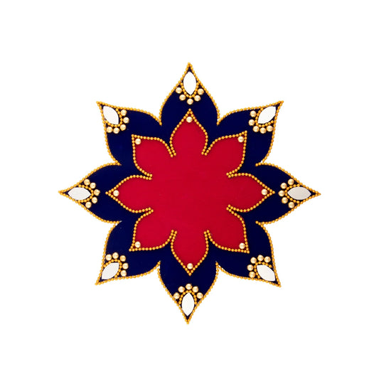 Rangoli Sticker - 8 Inches | Artificial Rangoli Design/ Kolam Stickers for Floor - Kolam & Rangoli