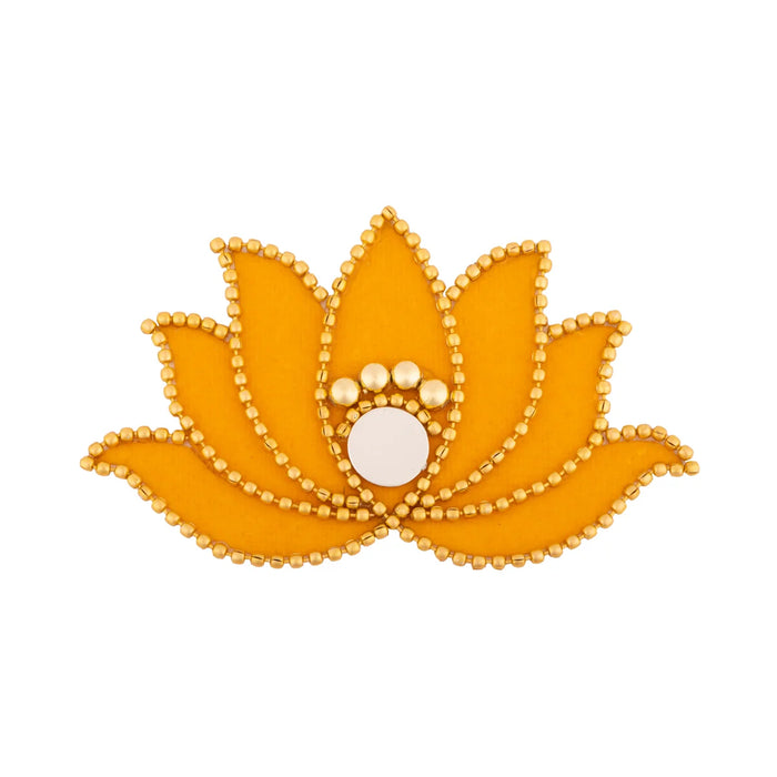 Rangoli Design - 6 Inches | 7 Pcs/ Velvet Muggulu Sticker/ Lotus Design Artificial Rangoli/ Kolam Sticker for Floor