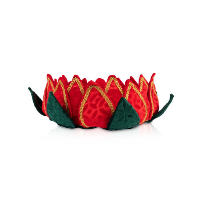 Lotus Design Basket - 15 Inches | Rubber Lotus Basket / Decorative Pooja Basket For Home & Temple Use