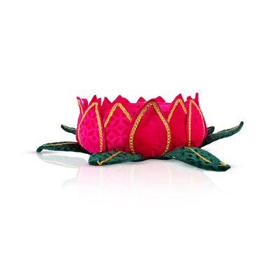 Lotus Flower Basket - 15 Inches | Sponge Decorative Basket / Pooja Basket For Home & Festival Use