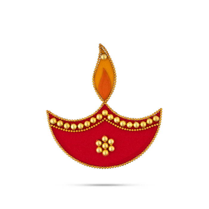 Rangoli Sticker | Velvet Muggu Sticker/ Diya Design Kolam Sticker for Pooja Room Decor