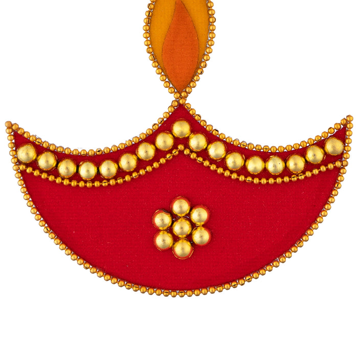 Rangoli Sticker | Velvet Muggu Sticker/ Diya Design Kolam Sticker for Pooja Room Decor