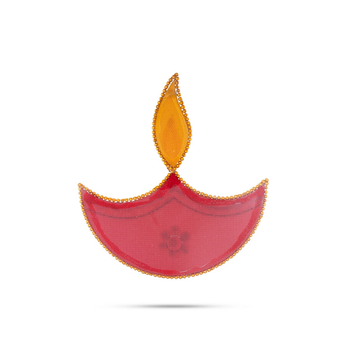 Rangoli Sticker | Velvet Muggu Sticker/ Diya Design Kolam Sticker for Pooja Room Decor