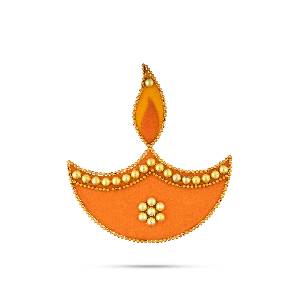 Rangoli Sticker | Velvet Muggu Sticker/ Diya Design Kolam Sticker for Pooja Room Decor